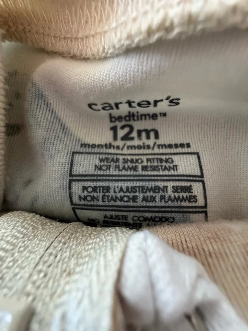 Carter’s Dinosaur Footed Zip Sleeper Pajamas 12M Plush Soft Dinosaur Feet